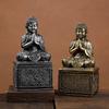 Elephant Buddha Statue Thailand Buda Resin Huddhism Figurines Fengshui Hindu Sitting Buddha Figurine Living Room Home Decor Gift