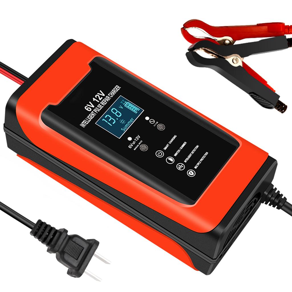 6V 12V Intelligent Pulse Repair Charger with LCD Display Multiple ProtectionFlame-retardant