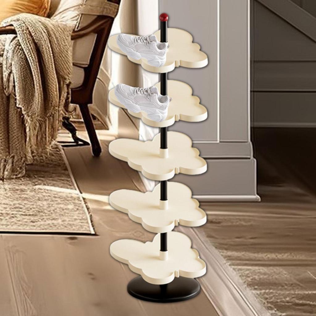 Corner Shoe Rack Organizer with Butterfly Design for Compact