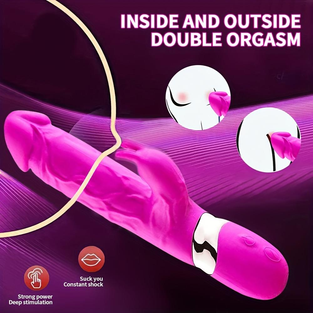 10 Modes Rabbit Dildo Vibrator G Spot Clitoris Stimulation Massager Women's Pleasure Sex Toys for 18