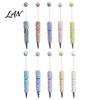 Customizable Beadable Pen DIY Pen, Rhinestone Faux Pearl Ballpoint Fancy Glitter Decorated for Crafting, Student Stationery Office Writing Tools
