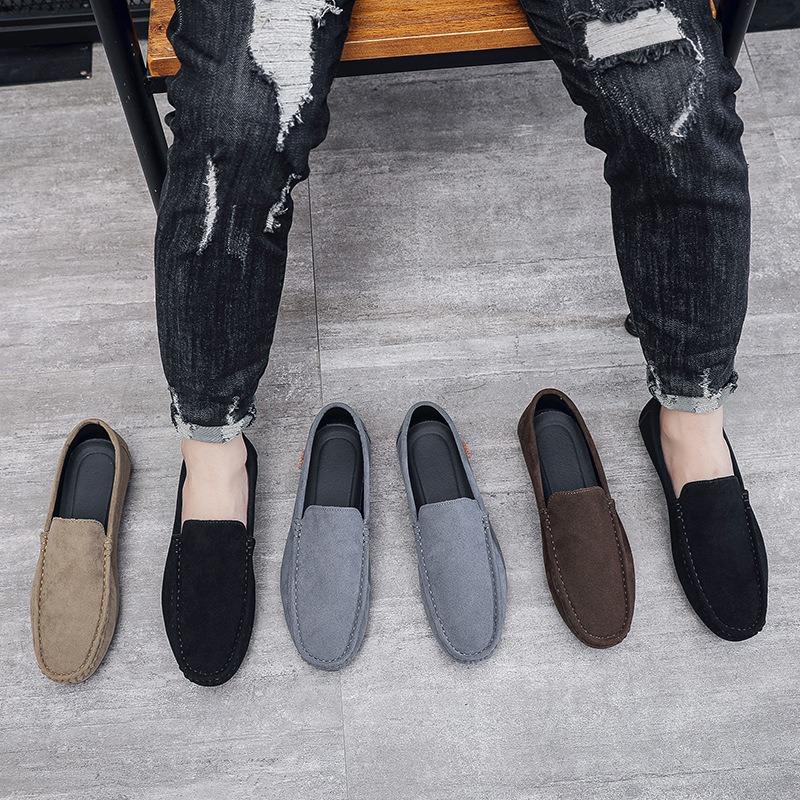 Doudou Shoes Men's Spring New Men's Shoes Casual Breathable Driving Flat Lazy Shoes One Pedal