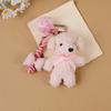 Cartoon Cute Girl Plush Bow Puppy Doll Pendant Bow Teddy Puppy Bag Pendant Keychain