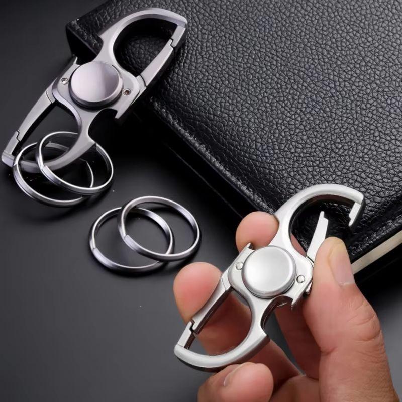 Finger Spinner Keychain Bottle Opener - EDC Adult Kids Anti-Anxiety Stress Relief Fidget Hand Spinner Practical Gift Toy
