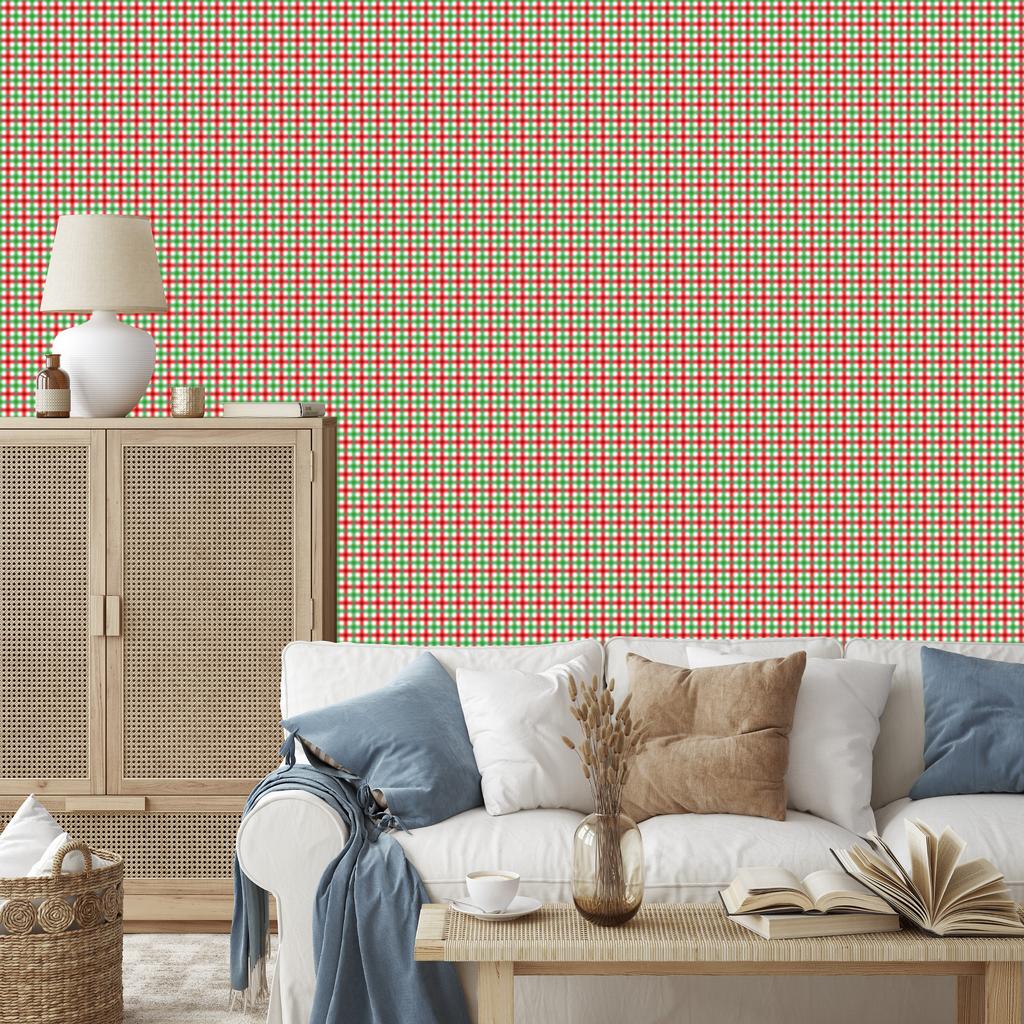 Beige Vichy Plaid Wallpaper for Living Room and Bedroom 50x1000
