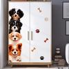 Kawaii Dog Stack & Paw Print Wall Stickers Removable Closet Door Living Room Decal