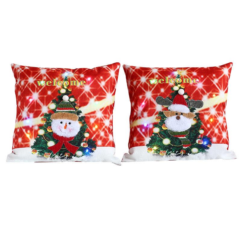 Weihnachtsglanz Kissenbezug Bestickte Kissen Ornamente Weihnachten Heimdeko Kissenbezug Geschenk