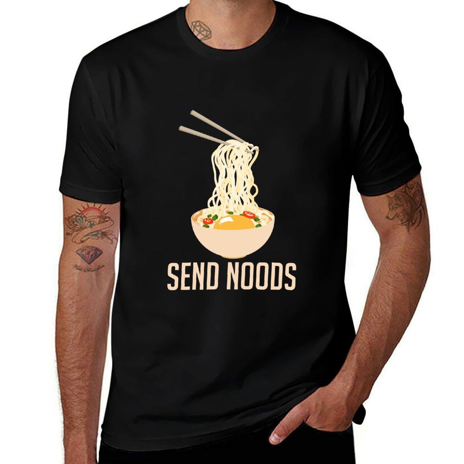 Send Noods - Funny Ramen Nudes Quibble T-Shirt Work Basic Short Sleeve Top S