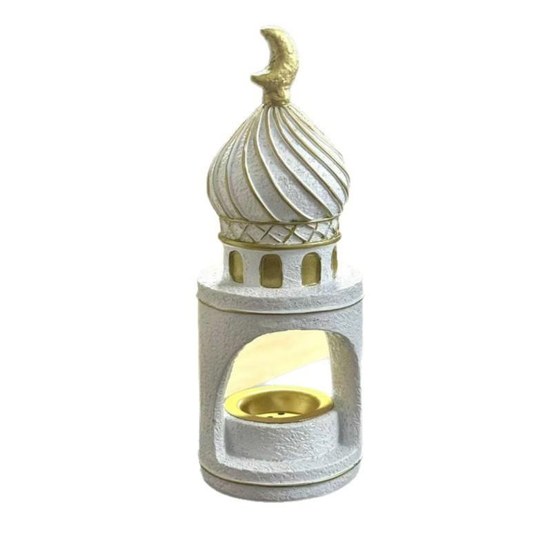 

Middle Eastern Resin Mosque Tower Statue Ornament Aromatherapies Burners Frankincense Resin Incenses Holder Home Decors 1