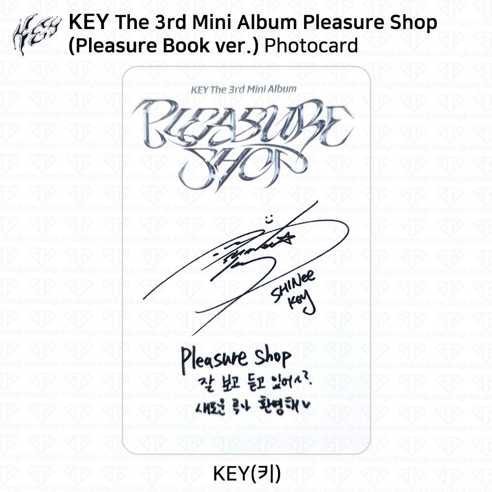 SHINee KLÍČ 3. Mini Album Pleasure Shop Oficiální Fotokarta SMini Skleněný Obal