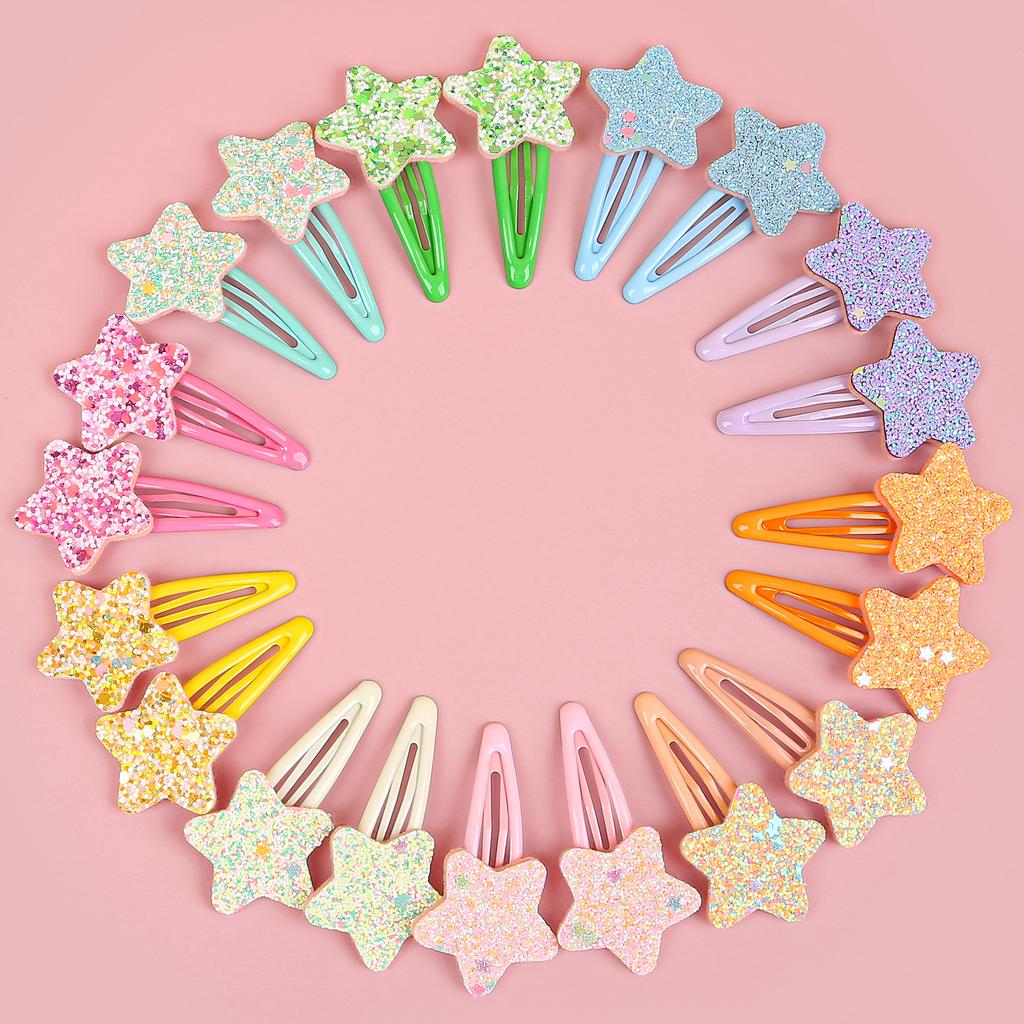 10/20pcs Cute Star Hair Clips Girls Candy Colors Hairpin Star Barrette Y2K Styles Hairclip Hair Accessories for Children Kids