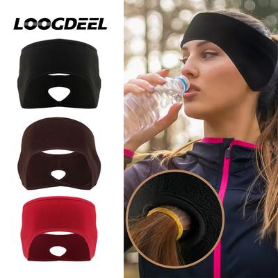 Loogdeel Warme Kopfwickel Sport Ohrenschützer Für Damen Outdoor-Sport Zopf-Kopfband Winter Winddichtes Ohrwärmer Lauf-Kopfband