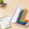 Righello per Artigianato su Carta 1 Set Strumento Guida per Allineamento, 7 Distanziatori 1/16 1/2 Pollice per Creazione di Biglietti Artigianato Preciso, Kit Fai-da-te per Scrapbooking con Custodia