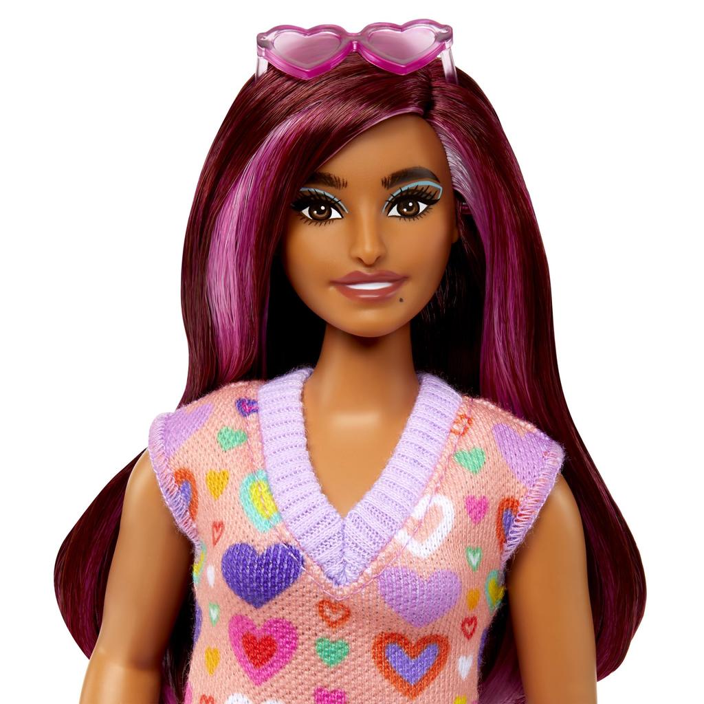 barbie Fashionista Colorful Heart Dress Dress Up Ages 3 and Up Pink HJT04 Doll/House
