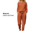 1 Set Women Outfit Solid Color Lace-up Spring Autumn Long Sleeve Round