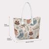 Cozy Winter Pattern Tote Bag Casual Daily Shoulder Handbag for Shopping Commute