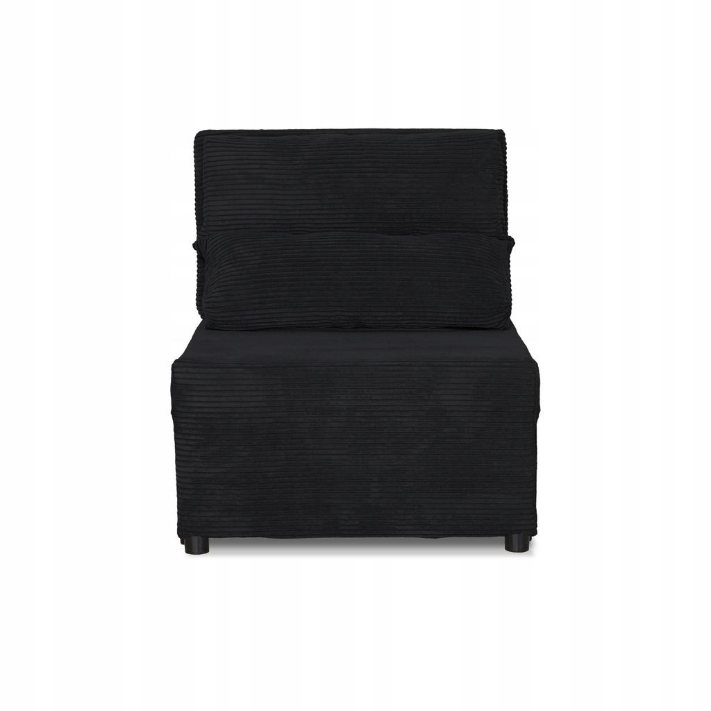 Fold-out Armchair Sleeping Function KIMO Bedding Container Family Furniture Black