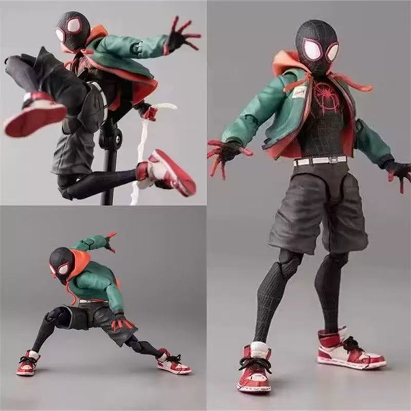 New Thousand Value Practice Parallel Universe Miles Spider Man Super Mobile Handheld Toy Marvel Doll Model Gift