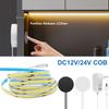 12V 24V COB LED Strip Light With Dimmable Penetrable Wood Mirror Acrylic Wireless Hand Sweep Touch Sensor Switch for Kitchen