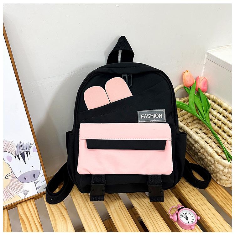 2025 Spring Festival new cute junior high school students versatile contrasting backpack simple small fresh casual large capacity backpack