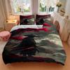 3pcs Anime Samurai Bedding Set - Includes One Quilt Cover and Two Pillowcases (No Core), Bedroom Decor and Guest Room Accessories - Featuring an Anime