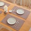 Nordic Linen Table Placemat Set Solid Color Heat Resistant Burlap Dining Mats Kitchen Table Western Food Plate Cup Mat Decor
