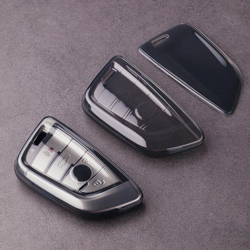 

Transparent Night Black Key Case for BMW 3, 5, and 7 Series (325li, X1) - 2025 Model