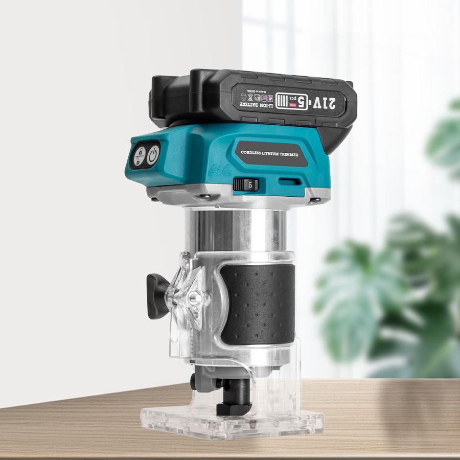 Wiederaufladbarer Hochleistungs-Bürstenloser Trimmer und Bohrer für die Holzbearbeitung