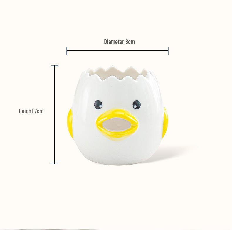

Hand-Painted Ceramic Egg Separator - Cute and Creative Utensil for Yolks and Whites Diameter 8cm, Height 7cm рожевий