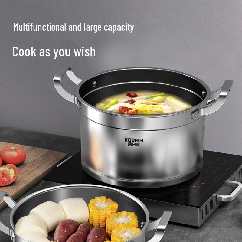 Kombach 22cm Stainless Steel Steamer Pot