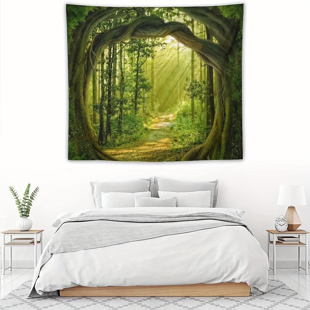 A Secret Forest Healing Tapestry, The Living Room Transforms Into A Fairy Tale In A Second, Decorated With A Party Atmosphere
