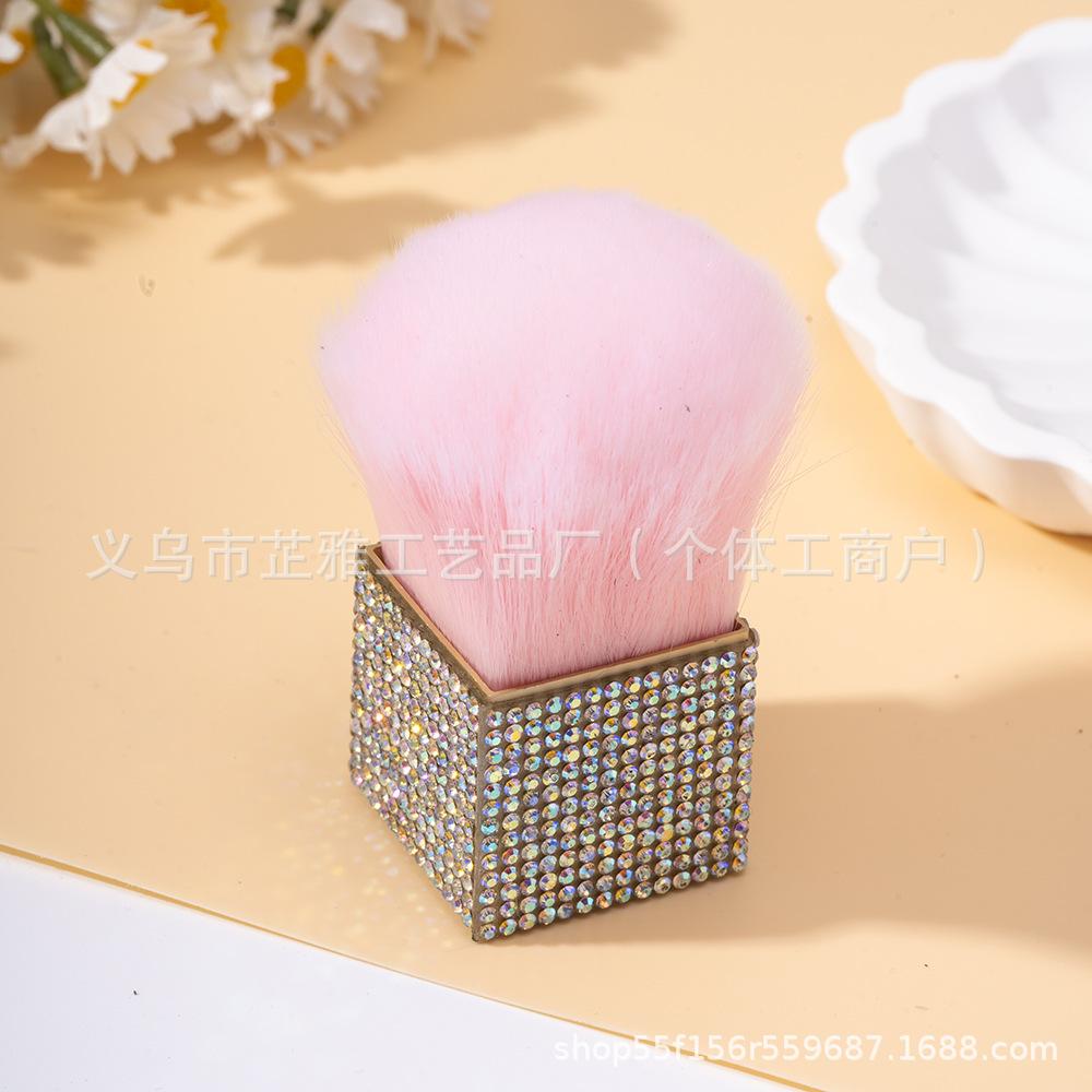 Diamond-encrusted single small waist new loose powder cosmetic makeup brush oversized diamond spot blush brush nail brush