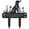 Metall-Grabstein für Hundefriedhof-Gedenkstätte, Outdoor-Gartenpfahl-Dekoration, Haustierverlust-Erinnerung 12x14,5 Zoll