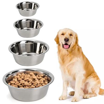 Ciotola per cibo in acciaio inossidabile per cani di grandi dimensioni da 10 a 22 cm, grande capacità, ciotola per alimenti in metallo per animali domestici, durevole ed economica, bacinella per bere