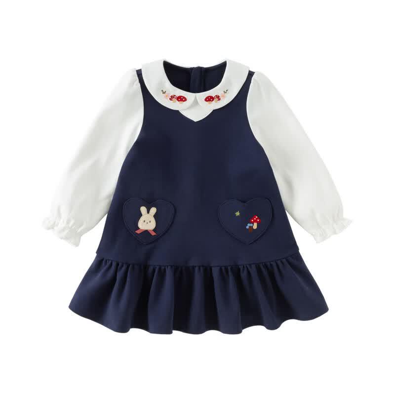 DAVE & BELLA Girls' Faux Two-Piece Princess Dress