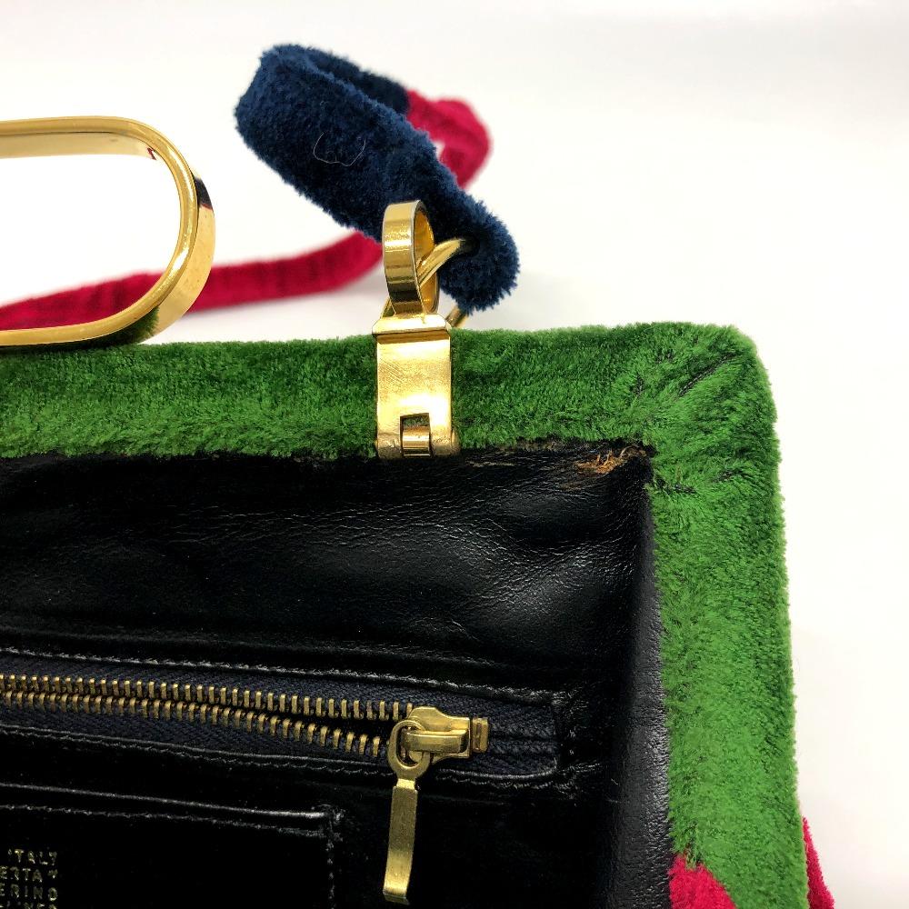 Roberta di Camerino Kisslock handbag Hand Bag Velor Multicolore/GoldHardware
