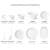 Huihuang Embossed White Ceramic Dinnerware Set, 52-Piece