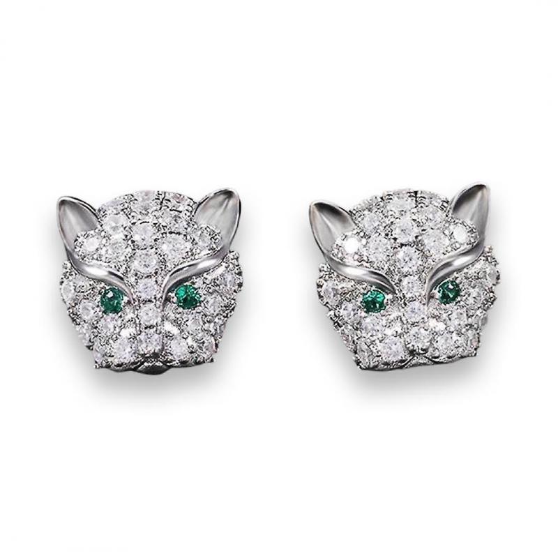 Beautiful Emerald Cat's Eye Earrings