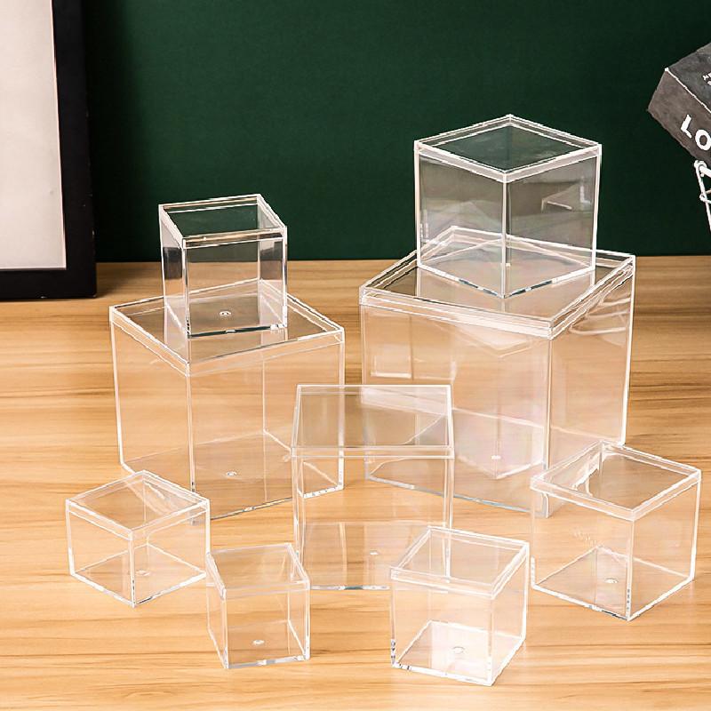 Modern Minimalist Clear Plastic Organizer Container With Lid For Stationery Toys Medicine