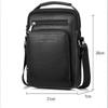 Leather Messenger Bag Men's Crossbody Bags Vintage Shoulder Bag Business Satchel Laptop Bag for Travel Hiking and Working-Black---Black-