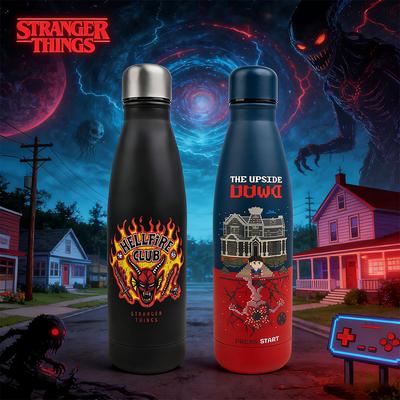1 st Stranger Things Officiellt Licensierad Hellfire Club Isolerad Vattenflaska Rostfritt Stål Stor Kapacitet Lättviktig Bärbar