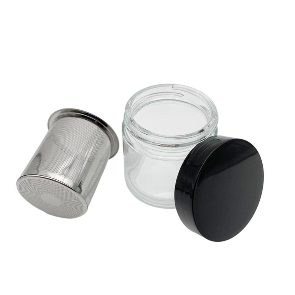 A95D-Diamond Washing Cup Watch Small Parts Gemstone Cleaning Glass Jar Pot With Sieve