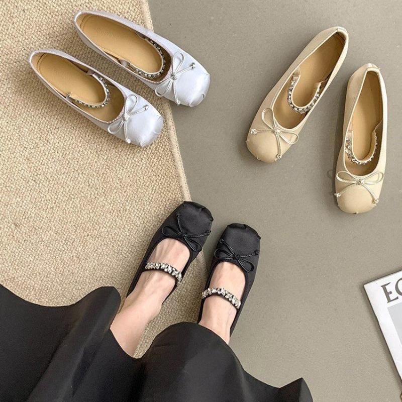 

Женская весенне-летняя обувь класса люкс для вечеринок, женские балетки на плоской подошве с круглым носком, туфли Мэри Джейн на плоской подошве, дизайнерские элегантные мокасины