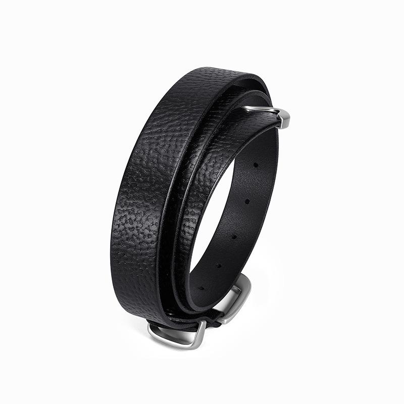 Retro pin buckle women's belt handmade leather belt denim versatile literary personality belt men's leather