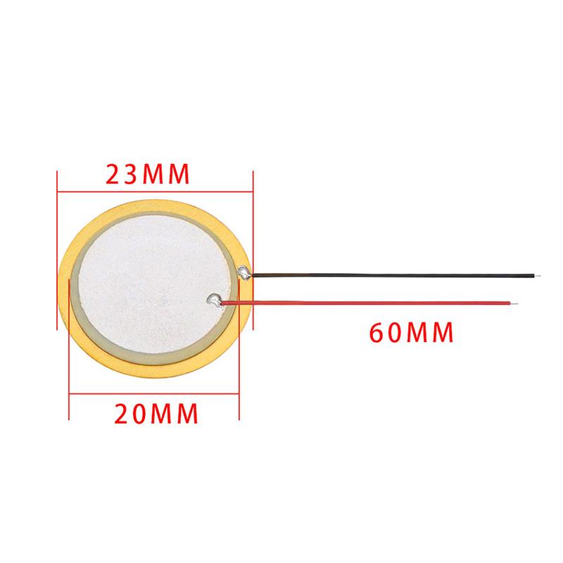 10pcs For Audio Buzzer Piezoelectric Piezo Ceramic Wafer Plate Dia 12/15/18/20/27/35/50MM With Wire Buzzer Loudspeaker