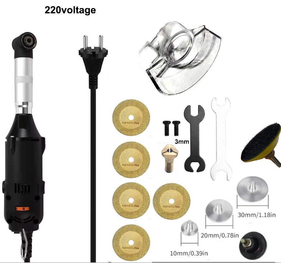 350W כיפוף 90 מעלות זווית ישרה תכשיטים עץ מנוע חריטה חשמלי טחנת תבנית ליטוש תלייה כלי ניקוי אריחי קרמיקה