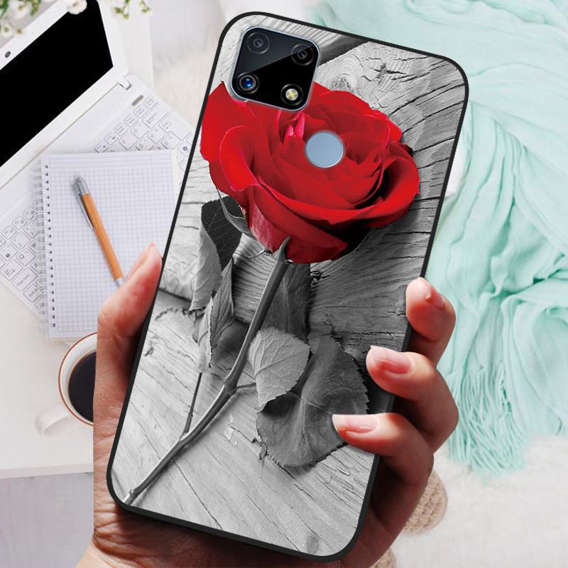 Pro Realme C25s pouzdro Soft TPU silikonový kryt na telefon pro OPPO Realme C25 pouzdro Bumper C25S RMX3195 C 25S nárazuvzdorný kryt Coque