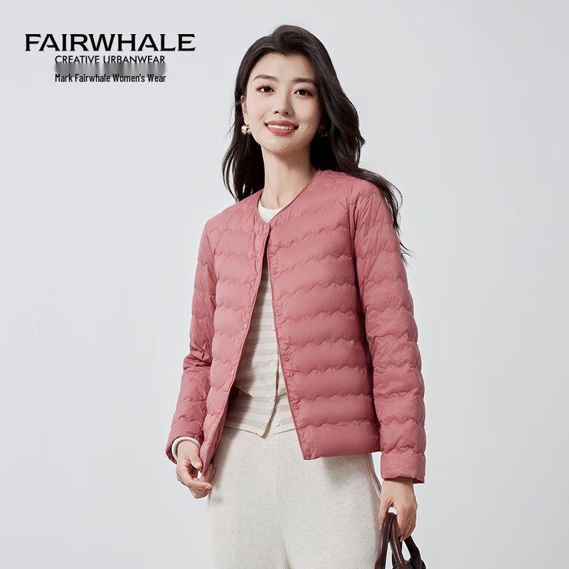 

Mark Fairwhale Women s Lightweight Water Ripple Down Jacket (Round/V-Neck) M