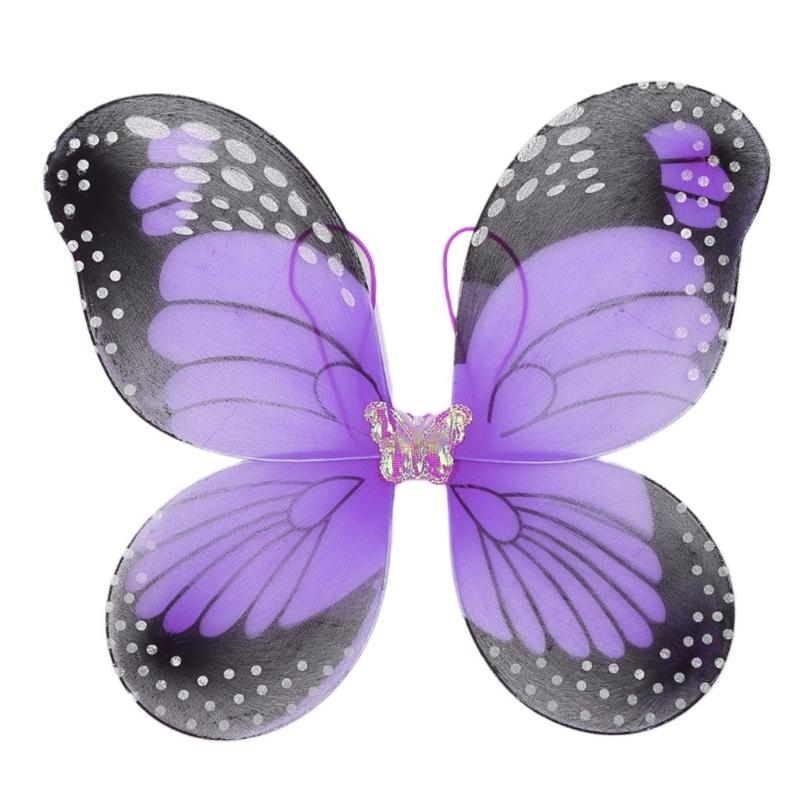 Cute Dreamlike Fairy Princess Angel Wand Butterfly-Wing Tutu Headband Birthday Party Halloween Cosplay-Costume Props