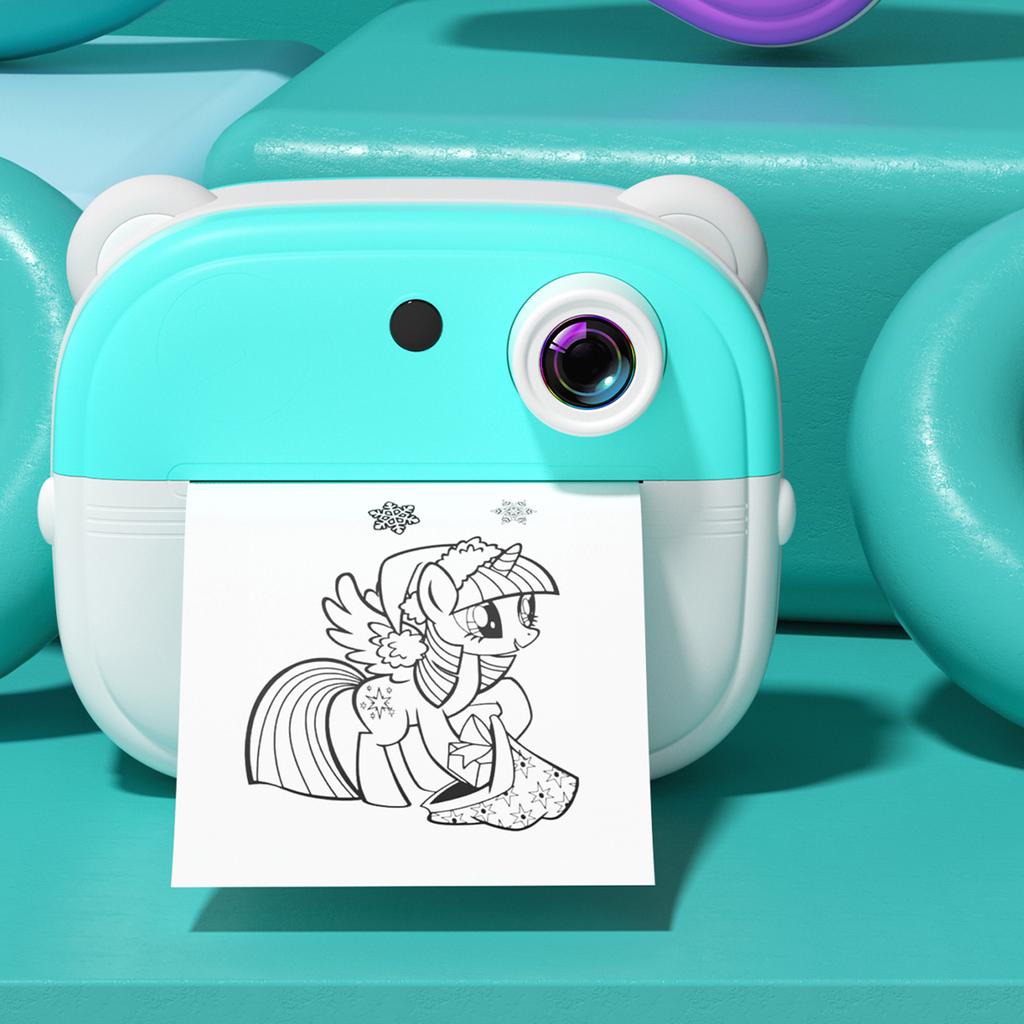 Kinderkamera, Thermo-Sofortdrucker, 2,0-Zoll-Bildschirm, Fotodrucker, 48 MP, Rückkamera, Unterstützung für Timer